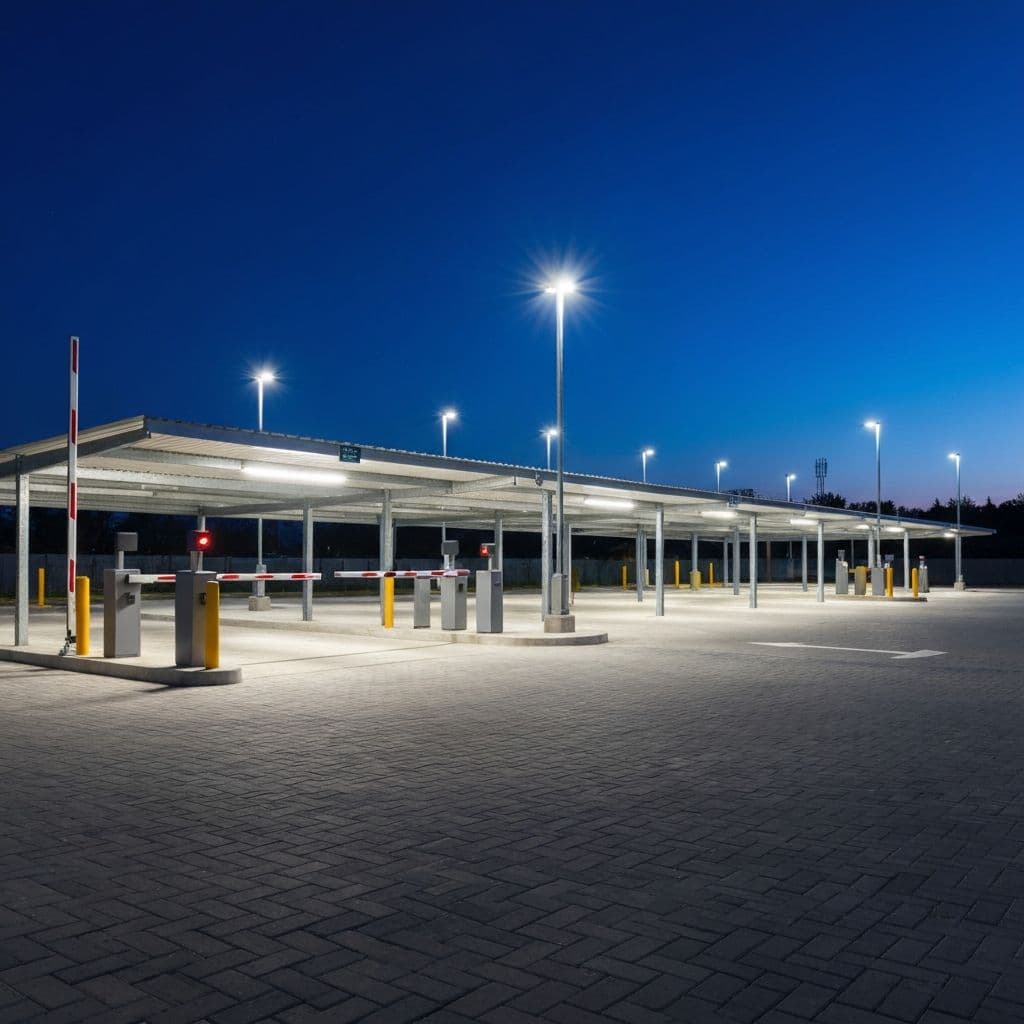 Sicherer Parksaqi Partnerparkplatz mit Videoüberwachung